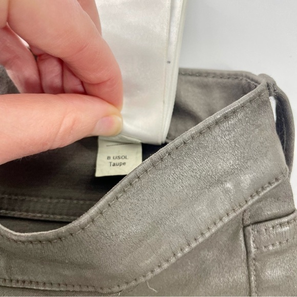 Banana Republic brown coated jeans Faux front pockets Size 27 - Picture 13 of 13